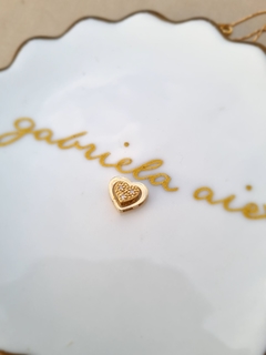 Pingente coração duplo em Ouro e Diamantes - Joias Gabriela Aiex - CNPJ 11.548.271.0001-00