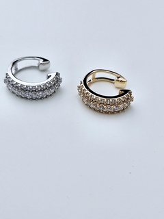 Piercing em prata e 3 fileiras de zircônias - comprar online