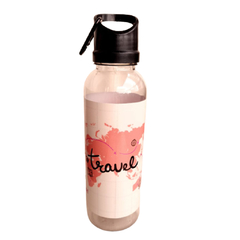 Botella plástica Love Travel. Rosa-negro en internet