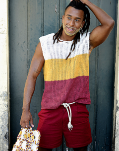 Camisa Machão Tricolor em Crochê - comprar online