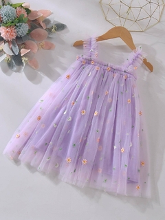 Vestido Infantil Tule Florzinhas - comprar online