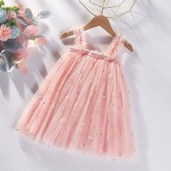 Vestido Infantil Tule Florzinhas