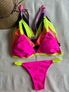 Conjunto Bikini con Vivos en Tiras y Cola Less - comprar online