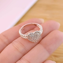 Anillo Corazón Con Piedritas - comprar online