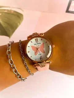 Reloj Mariposa rosa