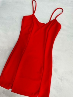 VESTIDO CREPE ROJO - comprar online