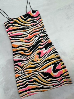 VESTIDO ANIMAL PRINT ROSA - comprar online