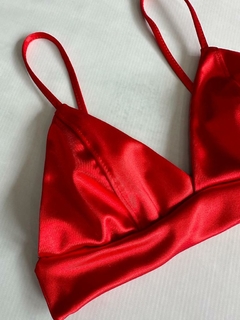 TOP SATEN ROJO - comprar online