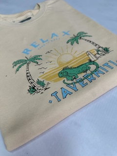 REMERA TAVERNITI RELAX DE ALGODON - Zafro 