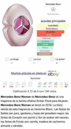 PERFUME DAMA MERCEDES BENZ - comprar online