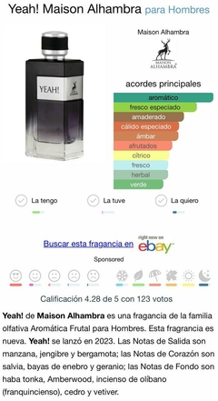 PERFUME YEAH! MAISON ALHAMBRA 100ml - comprar online