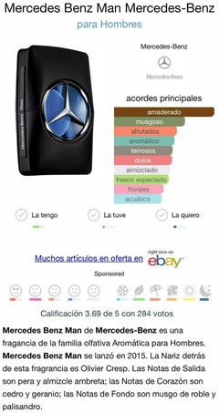 PERFUME MERCEDEZ BENZ MAN 100ml - comprar online