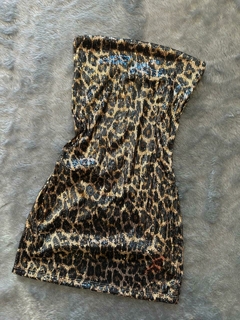 VESTIDO LENTEJUELAS ANIMAL PRINT