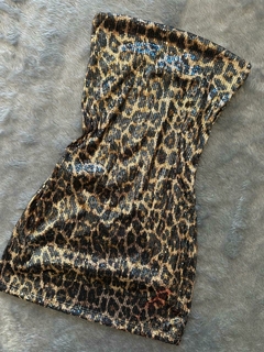 VESTIDO LENTEJUELAS ANIMAL PRINT - comprar online