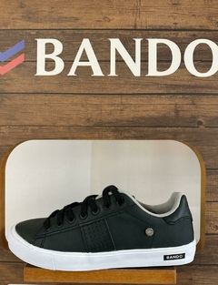 ZAPATILLA CUERO BANDO NEGRA - comprar online