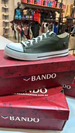 ZAPATILLA LONA VERDE BANDO - comprar online