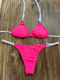 BIKINI CON REGULABLE Y TIRAS DE COLOR