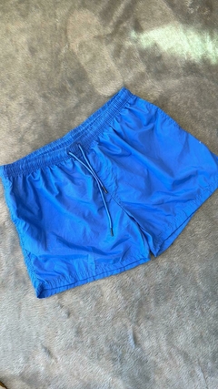 SHORT BAÑO AZUL LISO TALLE 2XL - comprar online