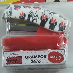 Mini Grampeador Minnie / Mickey + 1000 grampos - Molin - Papelaria Te Vira Linda