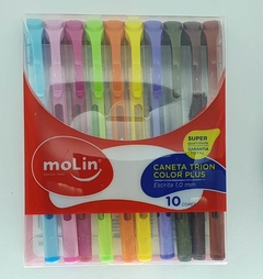 CANETA TRION COLOR PLUS 10 CORES - MOLIN