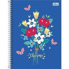 CADERNO CAPA DURA CHARME 10 MATÉRIAS - TILIBRA - Papelaria Te Vira Linda