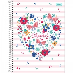 CADERNO CAPA DURA CHARME 10 MATÉRIAS - TILIBRA