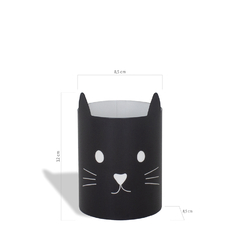 PORTA CANETA - GATO PRETO - Papelaria Te Vira Linda