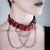 Choker Venus - Cuero Rojo