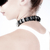 Choker Slim Genest - Cuero Negro mate - Monse