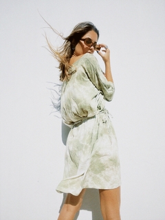 Vestido batik oversize con lazo - comprar online