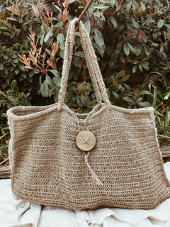 BOLSO TEJIDO EN HILO DE YUTE, iDEAL PARA LAS ESCAPADAS A LA PLAYA. SUPER XL