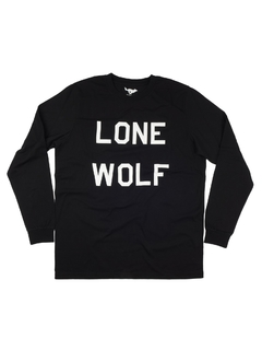 Remera Lone Wolf Manga Larga Negra