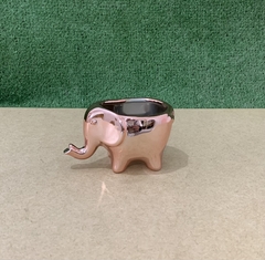 Vaso de Porcelana Elefante Rose Gold