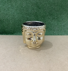 Vaso de Cerâmica Buda Dourado