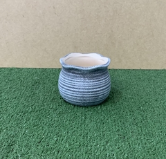 Mini Vaso de Cerâmica Listrado