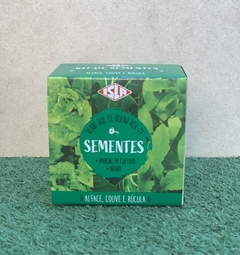 Kit de Sementes - Verde Que Te Quero Ver-Te (Alface, Couve e Rúcula)