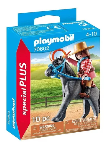 PLAYMOBIL JINETE DEL OESTE CABALLO INTEK 70602.