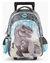 MOCHILA FOOTY CARRO 18″ T-REX AZUL CON LUZ LED F2201.