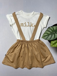 Camiseta Infantil Milk. na internet