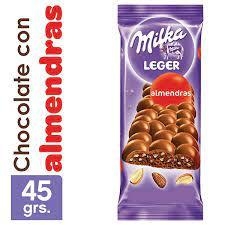 Chocolate Milka Leger Con Almendras 45 G.