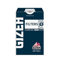 Filtros Gizeh 8Mm Con Carbon Activado 100 Unidades