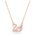 COLLAR SWAROVSKI DAZZLING SWAN PLATEADO CON CRISTALES EN BLANCO Y ROSADO (SV5469989)