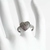 ANILLO PLATA RODINADA CORAZON CON MICROPAVE (TR0520) - comprar online