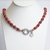 COLLAR DE PLATA CON CORAL RECONSTITUIDO TIFFANY (NT55717R) en internet