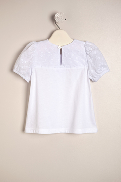 Remera con broderie Bianca Magdalena Espósito - comprar online