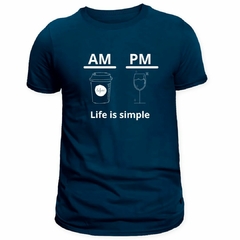 Camiseta Masculina (AM / PM Life is simple) - Store Rios