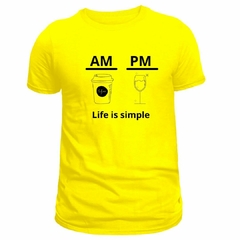 Camiseta Masculina (AM / PM Life is simple) - loja online