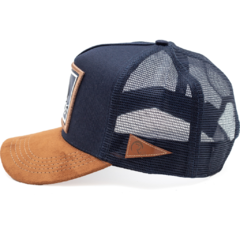 Boné Rios Premium Trucker Azul e Camurça - comprar online