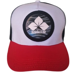 Boné Rios Premium Trucker Gugiu Branco e Vermelho - Store Rios