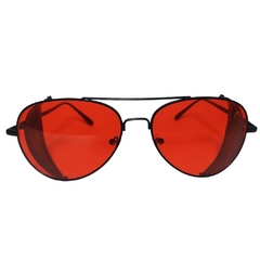 Óculos de sol Rios modelo aviador Gemini vermelho